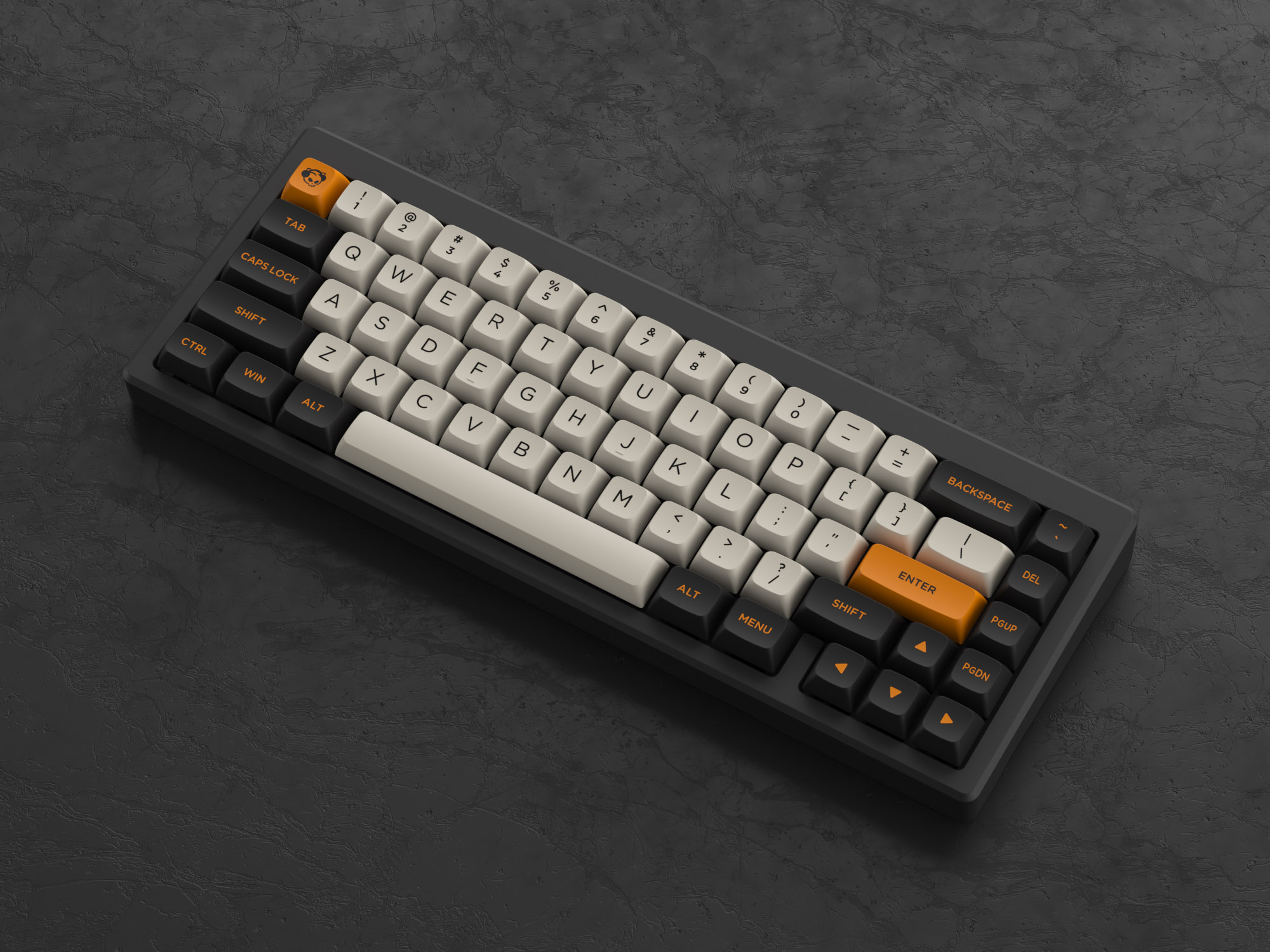 Bộ Keycap AKKO Carbon Retro ASA low profile 155 nút Double shot