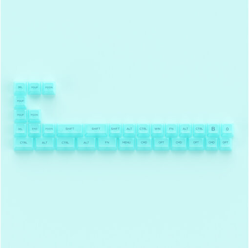 AKKO-Keycap-set–tiffany-blue-PC-ASA-Clear-profile-1